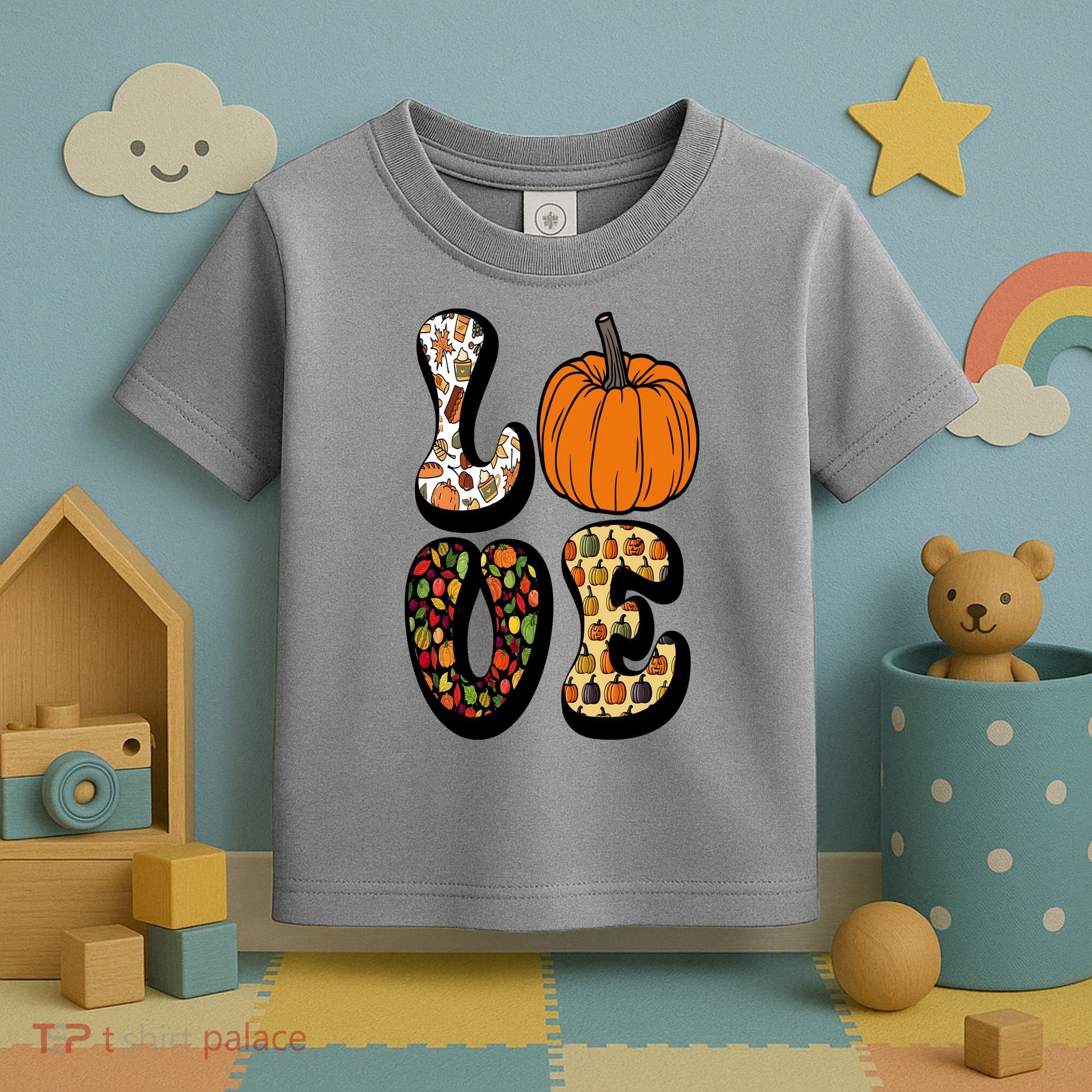 Love Halloween Pumpkin Cute Toddler T-Shirt