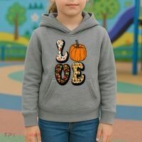 Love Halloween Pumpkin Cute Kids Hoodie thumb 3