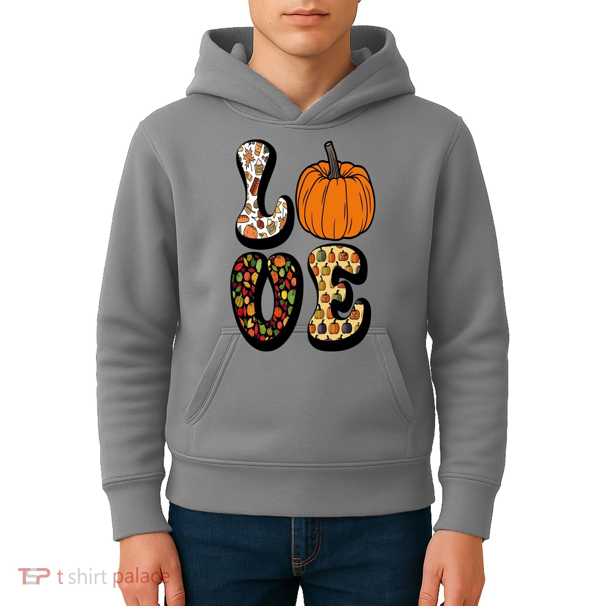 Love Halloween Pumpkin Cute Kids Hoodie