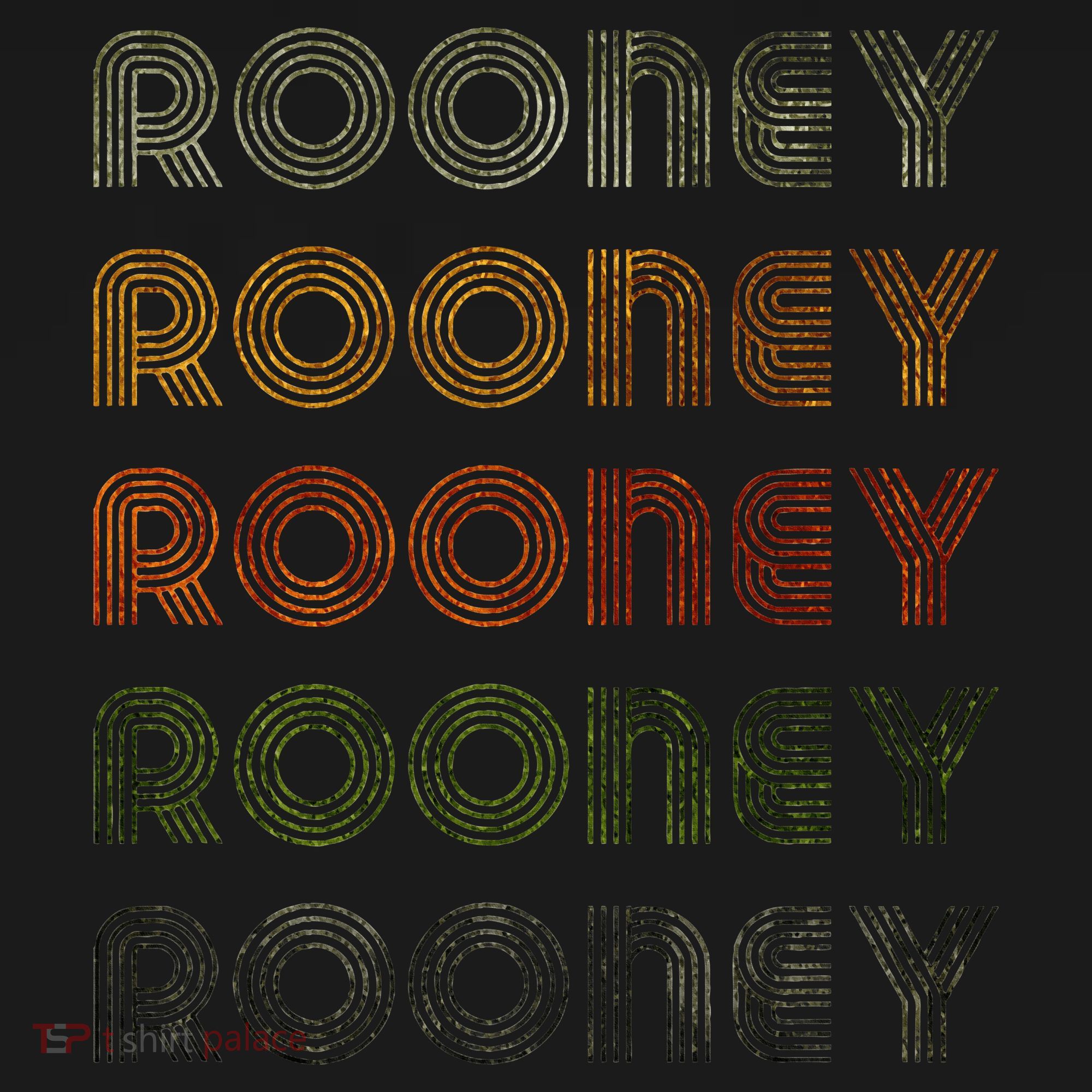 Love Heart Rooney Grunge Vintage Style Black Rooney T-Shirt