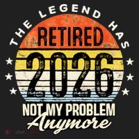 Legend Has Retired 2026 Not My Problem Anymore Retirement Gift Comfort Colors Boxy T-Shirt thumb 3