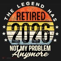 Legend Has Retired 2026 Not My Problem Anymore Retirement Gift Women's Long Sleeve Shirt thumb 2