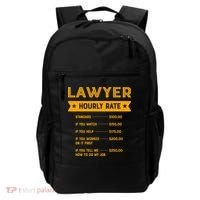 Lawyer Hourly Rate Labour Day Attorney Workers Day Great Gift Backpack thumb 0