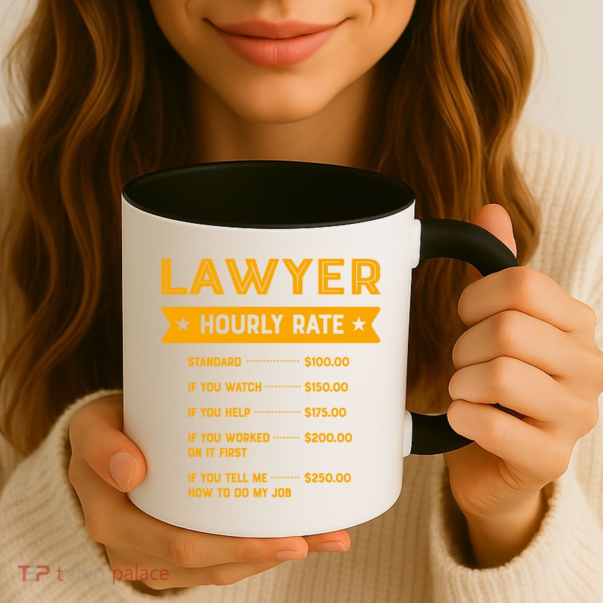 Lawyer Hourly Rate Labour Day Attorney Workers Day Great Gift Coffee Mug