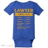 Lawyer Hourly Rate Labour Day Attorney Workers Day Great Gift Baby Bodysuit thumb 0
