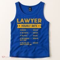 Lawyer Hourly Rate Labour Day Attorney Workers Day Great Gift Tank Top thumb 2