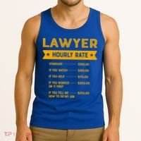 Lawyer Hourly Rate Labour Day Attorney Workers Day Great Gift Tank Top thumb 3