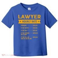 Lawyer Hourly Rate Labour Day Attorney Workers Day Great Gift Toddler T-Shirt thumb 0