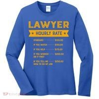 Lawyer Hourly Rate Labour Day Attorney Workers Day Great Gift Women's Long Sleeve Shirt thumb 0