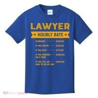 Lawyer Hourly Rate Labour Day Attorney Workers Day Great Gift Kids T-Shirt thumb 0