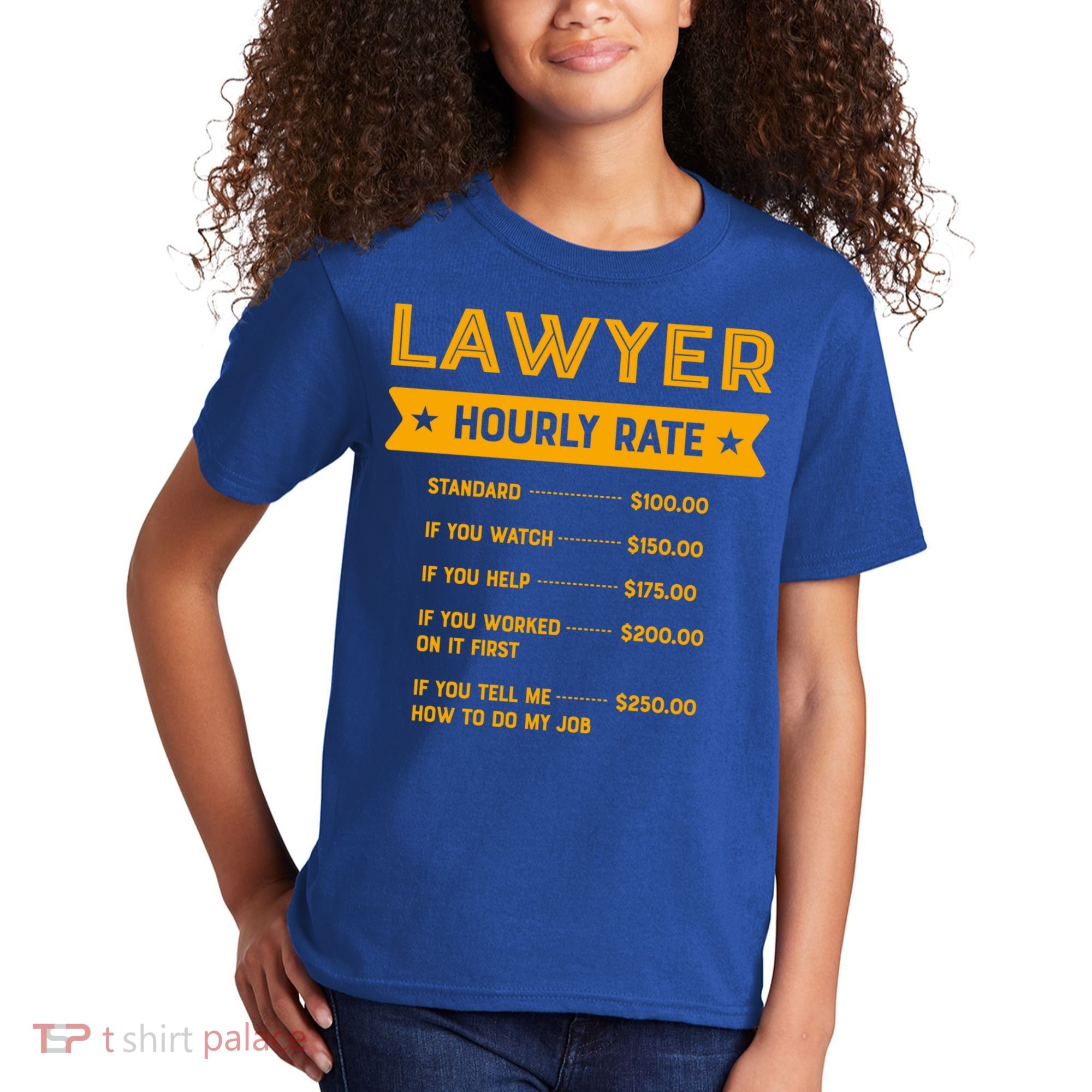 Lawyer Hourly Rate Labour Day Attorney Workers Day Great Gift Kids T-Shirt