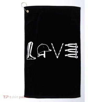 Love Horseback Riding Golf Towel