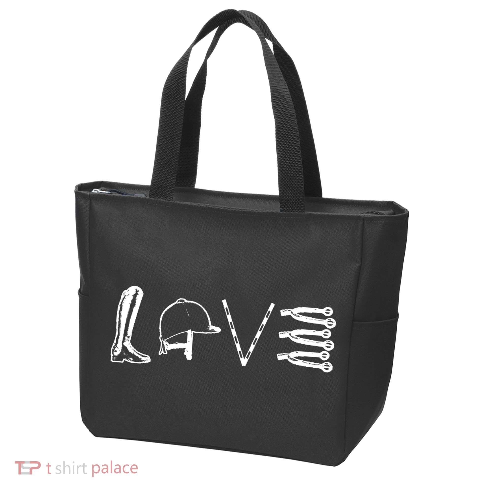 Love Horseback Riding Tote Bag