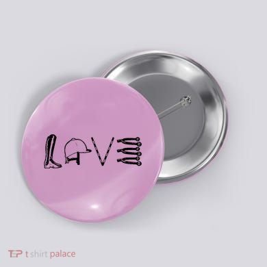 Love Horseback Riding Button