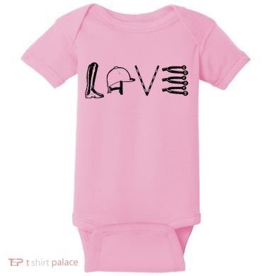 Love Horseback Riding Baby Bodysuit