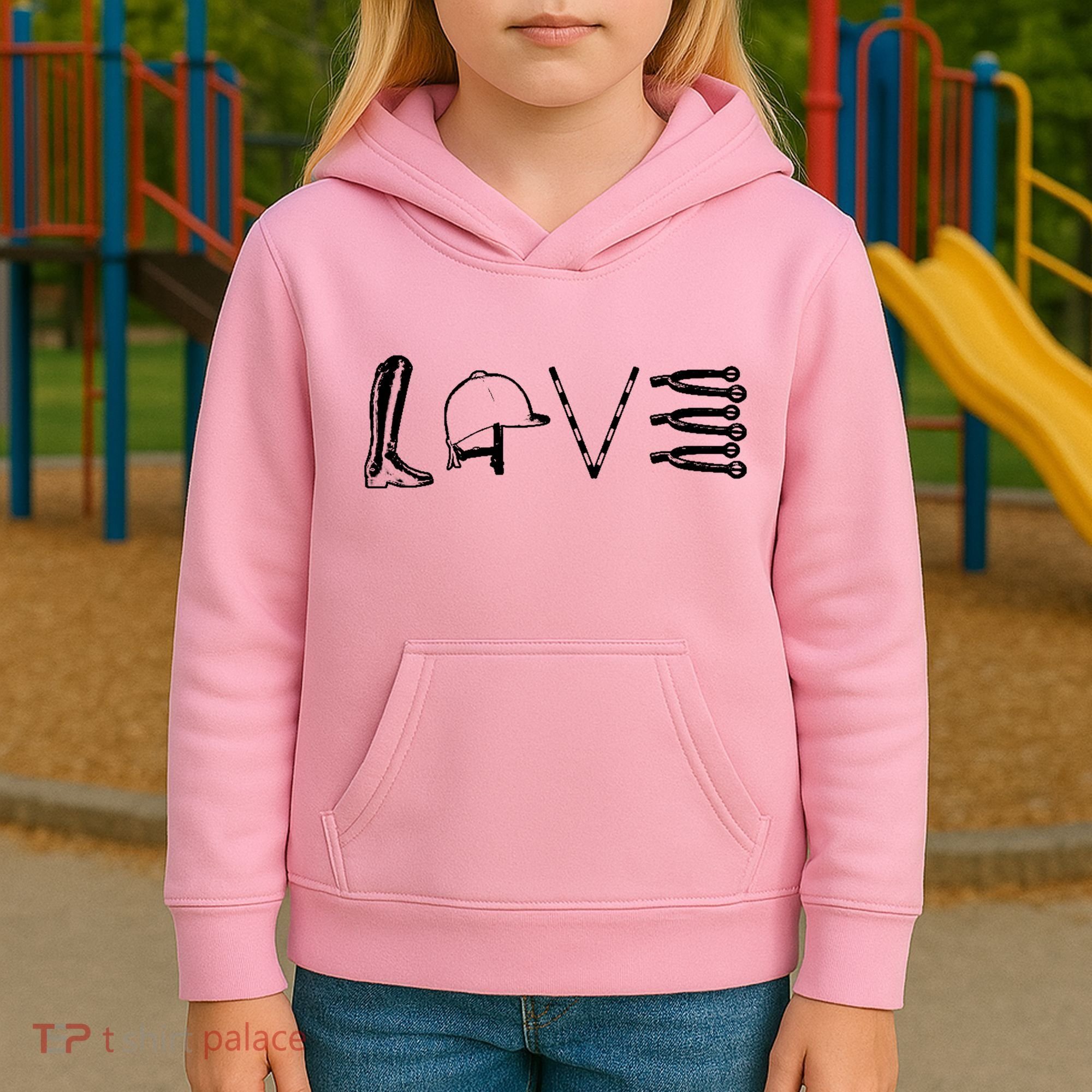Love Horseback Riding Kids Hoodie