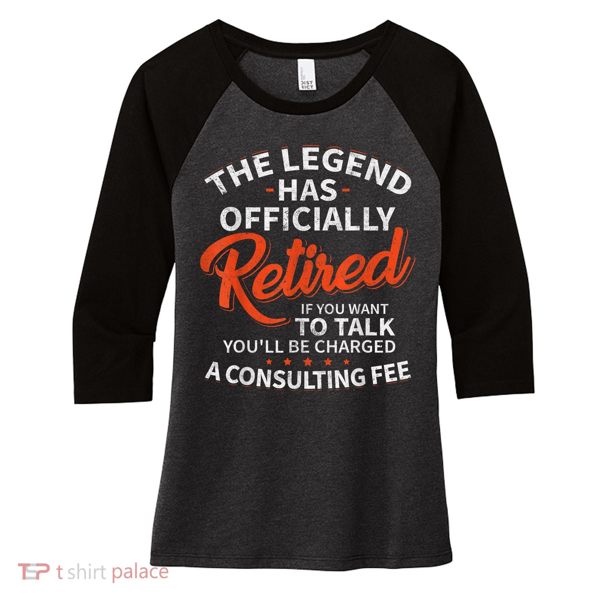 Legend Has Retired Men S Party Women's Tri-Blend 3/4-Sleeve Raglan Shirt