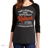 Legend Has Retired Men S Party Women's Tri-Blend 3/4-Sleeve Raglan Shirt thumb 2