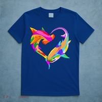 Love Heart Shark Valentine's Day I Love Sharks Colorful Gift T-Shirt thumb 5