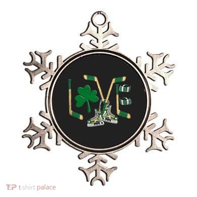 Love Hockey St Patrick's Day Ornament