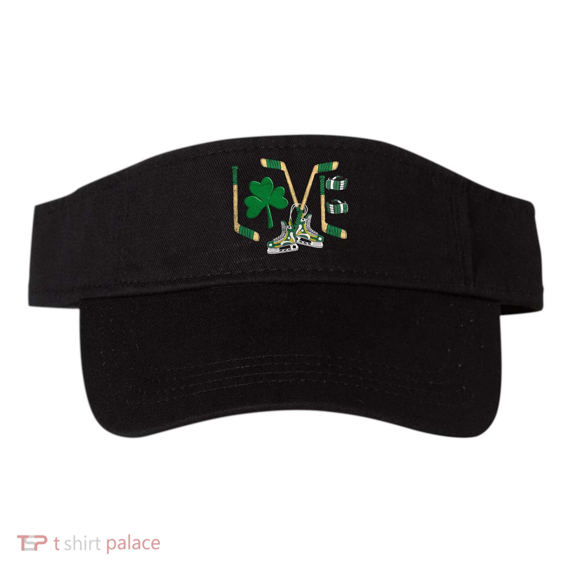 Love Hockey St Patrick's Day Visor
