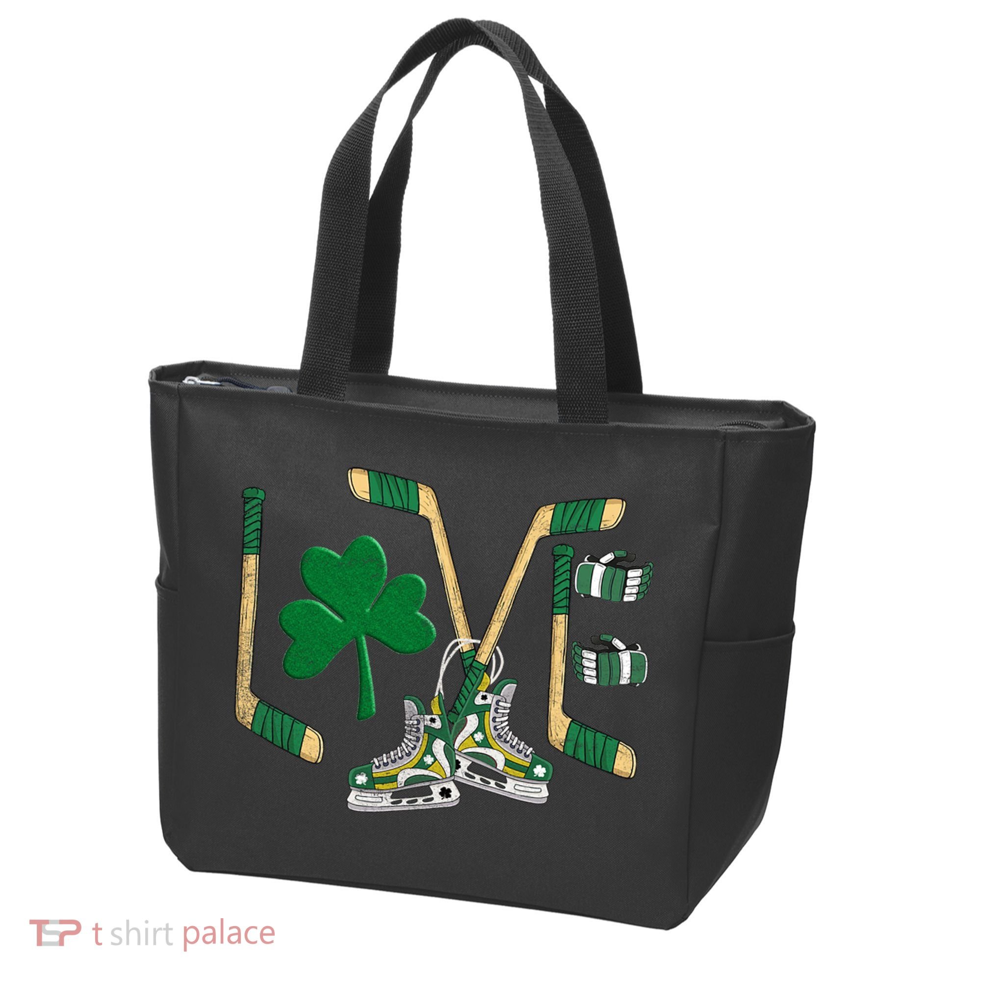 Love Hockey St Patrick's Day Tote Bag