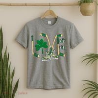 Love Hockey St Patrick's Day T-Shirt thumb 2