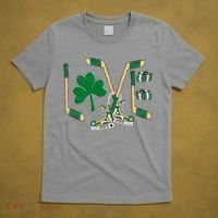 Love Hockey St Patrick's Day T-Shirt thumb 5