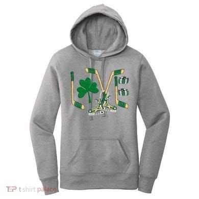 Love Hockey St Patrick's Day Women's Hoodie