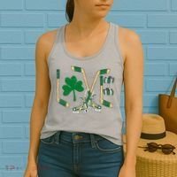 Love Hockey St Patrick's Day Women's Tank Top thumb 2