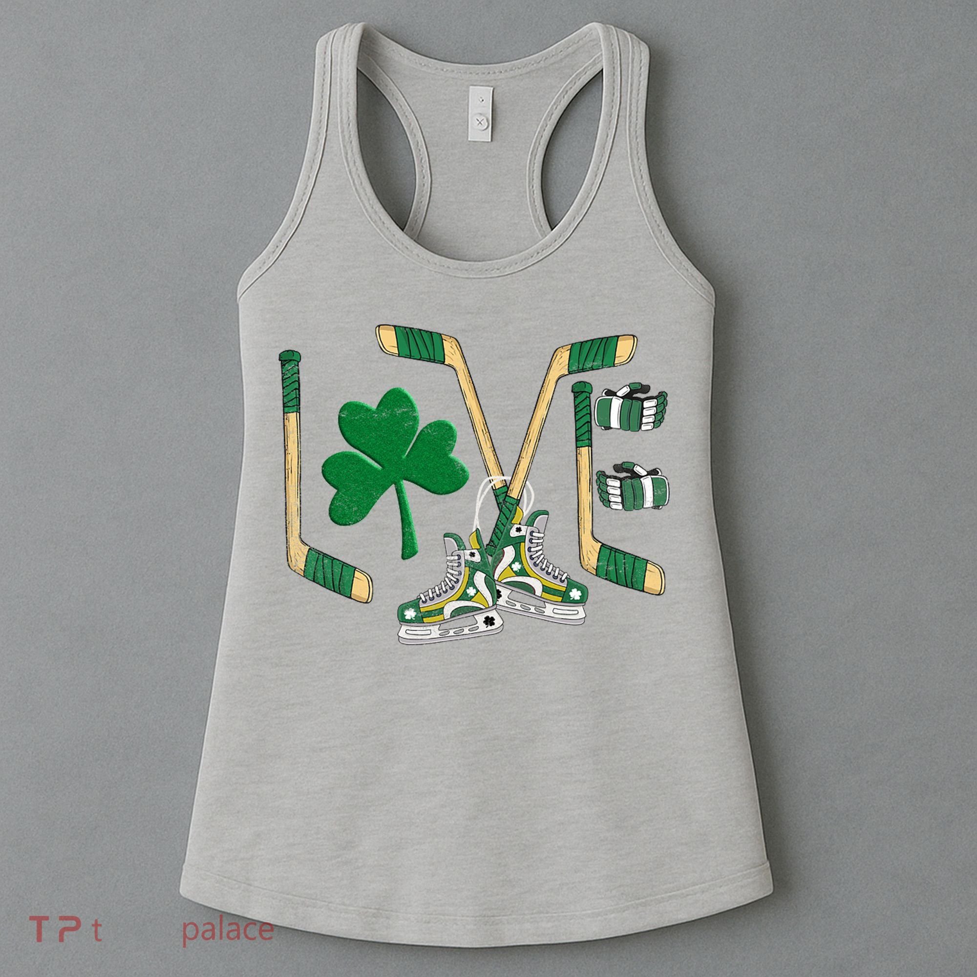 Love Hockey St Patrick's Day Women's Tank Top