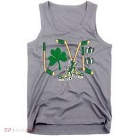 Love Hockey St Patrick's Day Tank Top thumb 0