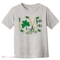 Love Hockey St Patrick's Day Toddler T-Shirt thumb 0