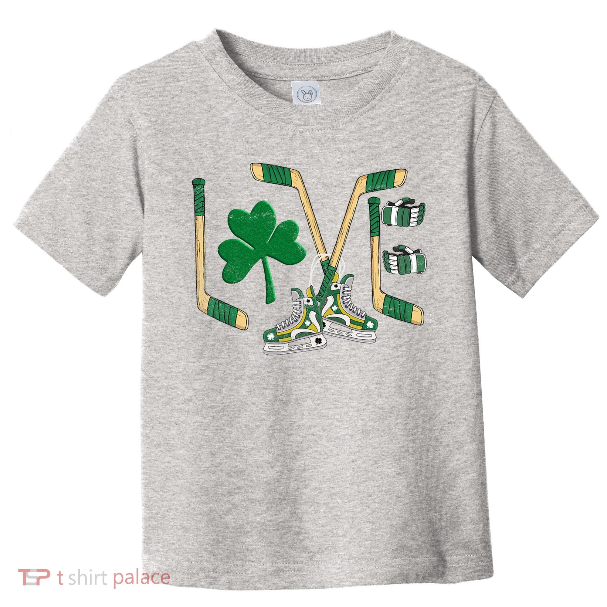 Love Hockey St Patrick's Day Toddler T-Shirt