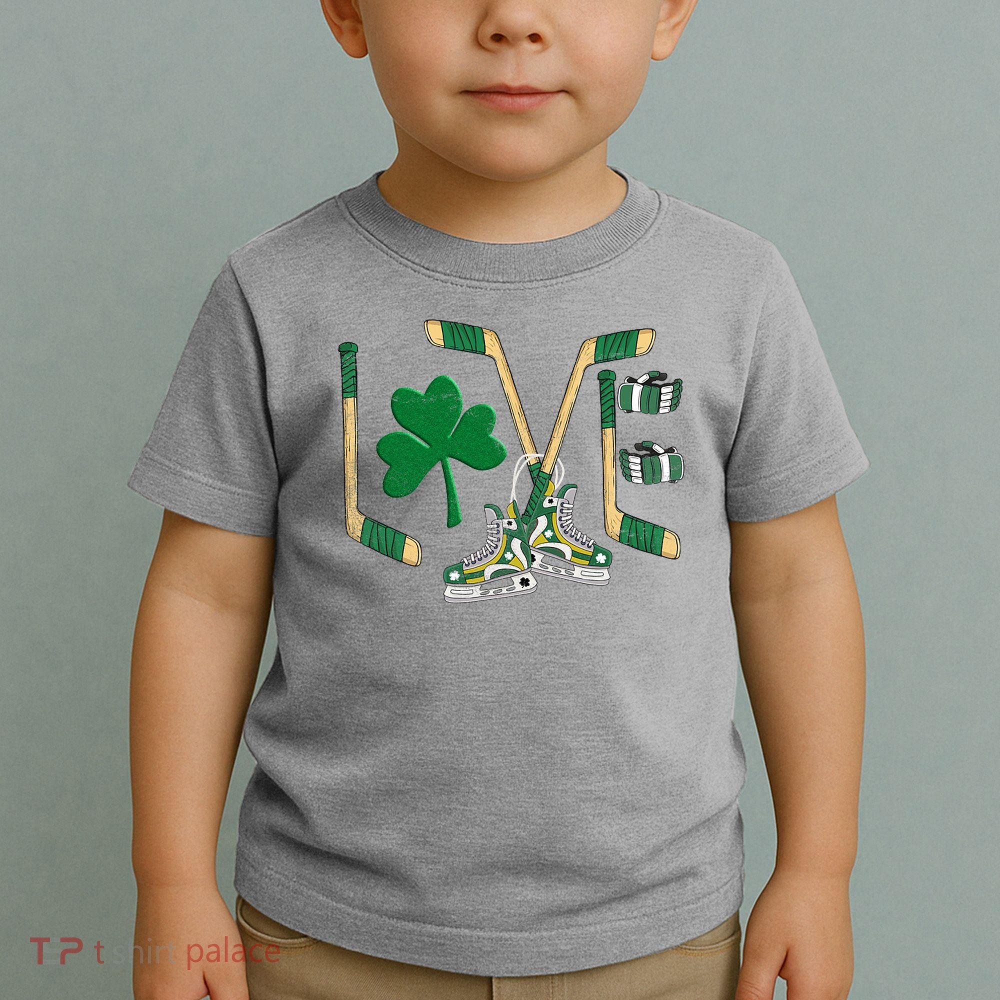 Love Hockey St Patrick's Day Toddler T-Shirt