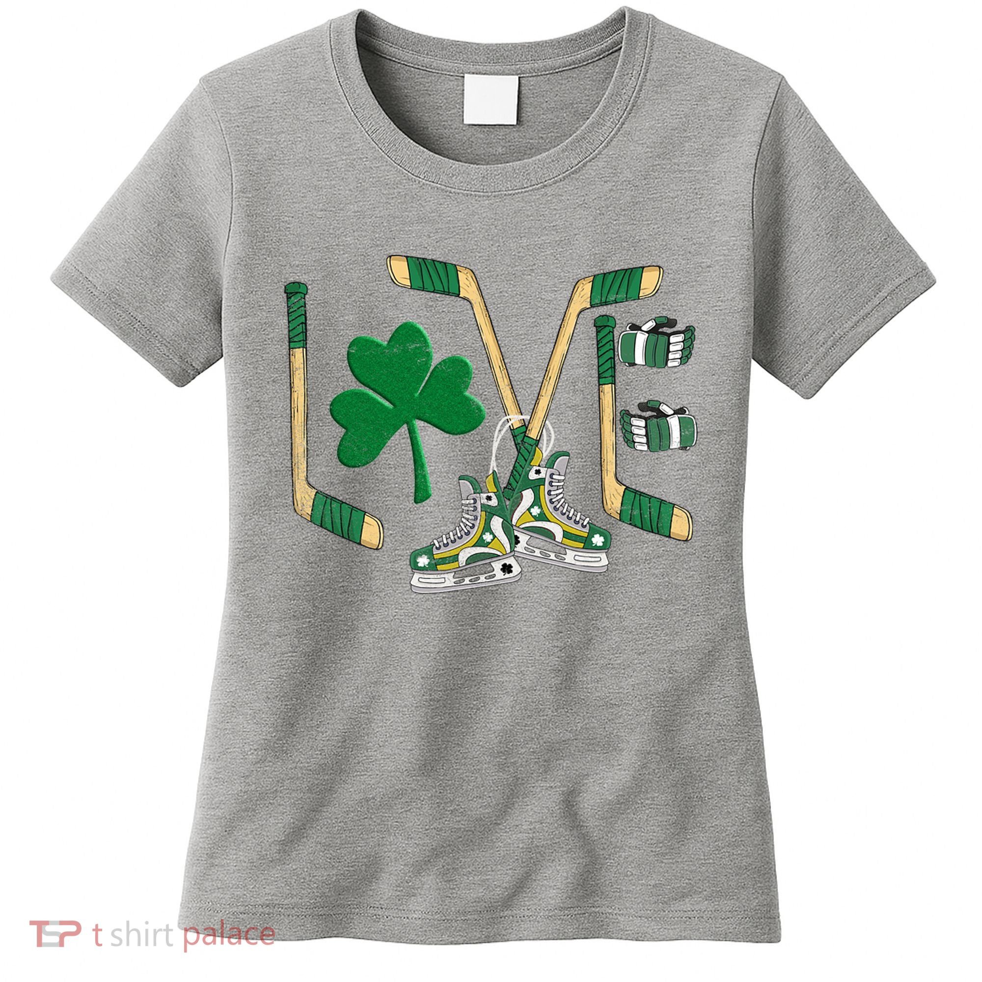 Love Hockey St Patrick's Day Women's T-Shirt