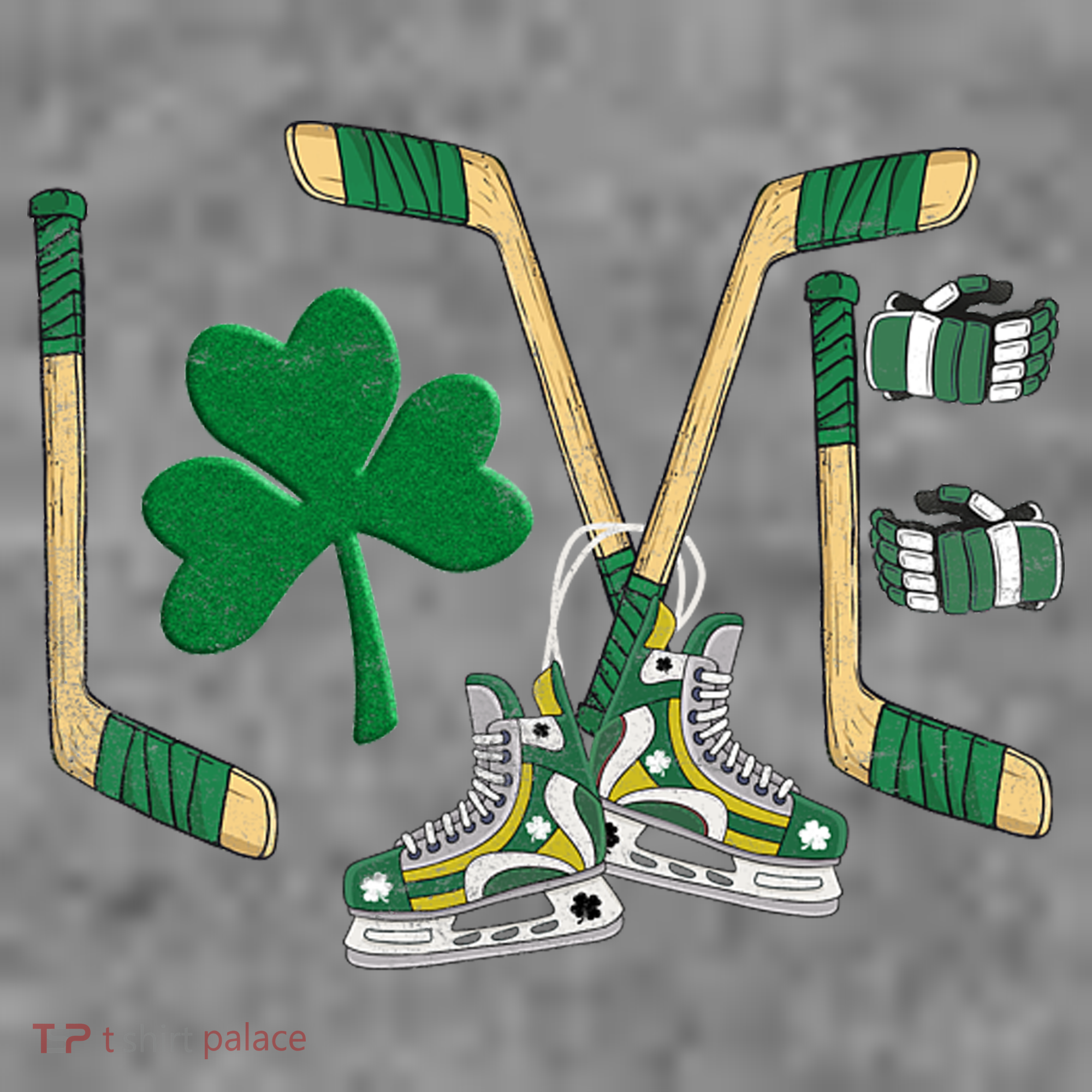 Love Hockey St Patrick's Day Kids Sweatshirt