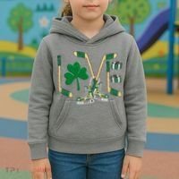 Love Hockey St Patrick's Day Kids Hoodie thumb 3