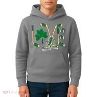 Love Hockey St Patrick's Day Kids Hoodie thumb 4