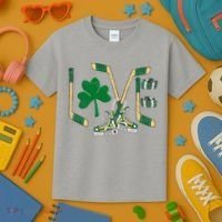Love Hockey St Patrick's Day Kids T-Shirt thumb 3