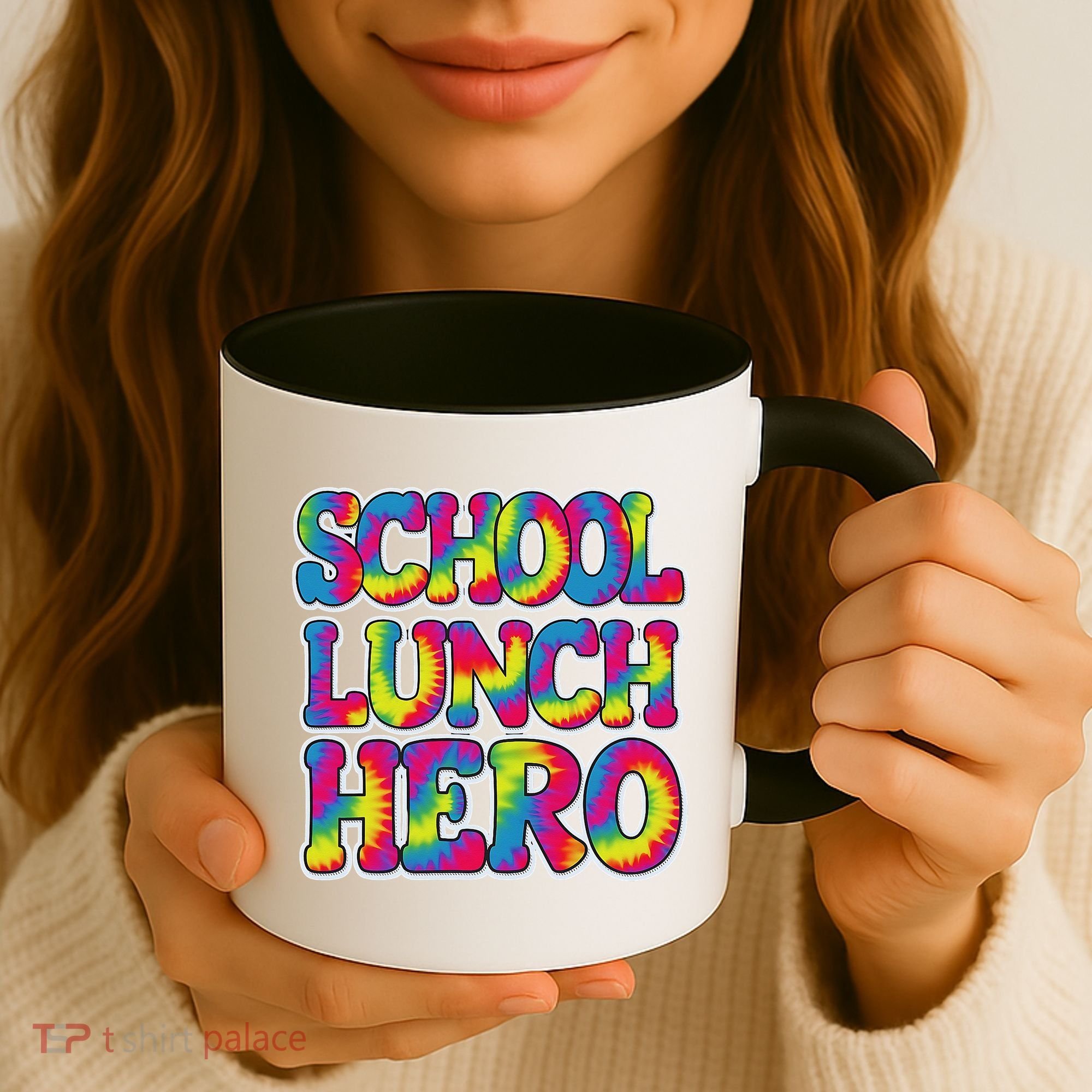 Lunch Hero Squad Food Worker School Lunch Hero Tie Dye Coffee Mug