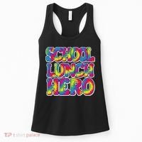 Lunch Hero Squad Food Worker School Lunch Hero Tie Dye Women's Tank Top thumb 0