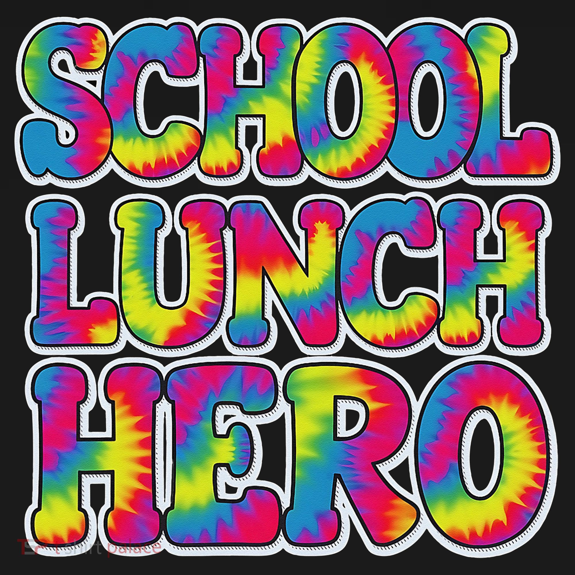 Lunch Hero Squad Food Worker School Lunch Hero Tie Dye Women's Tank Top