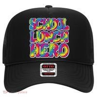 Lunch Hero Squad Food Worker School Lunch Hero Tie Dye Hat thumb 0