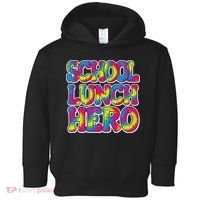 Lunch Hero Squad Food Worker School Lunch Hero Tie Dye Toddler Hoodie thumb 0