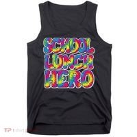 Lunch Hero Squad Food Worker School Lunch Hero Tie Dye Tank Top thumb 0