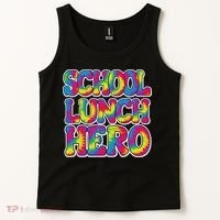 Lunch Hero Squad Food Worker School Lunch Hero Tie Dye Tank Top thumb 2