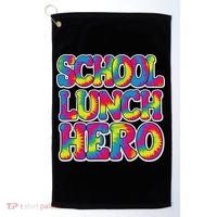 Lunch Hero Squad Food Worker School Lunch Hero Tie Dye Golf Towel thumb 0