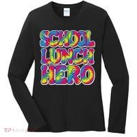 Lunch Hero Squad Food Worker School Lunch Hero Tie Dye Women's Long Sleeve Shirt thumb 0