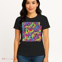 Lunch Hero Squad Food Worker School Lunch Hero Tie Dye Women's T-Shirt thumb 4